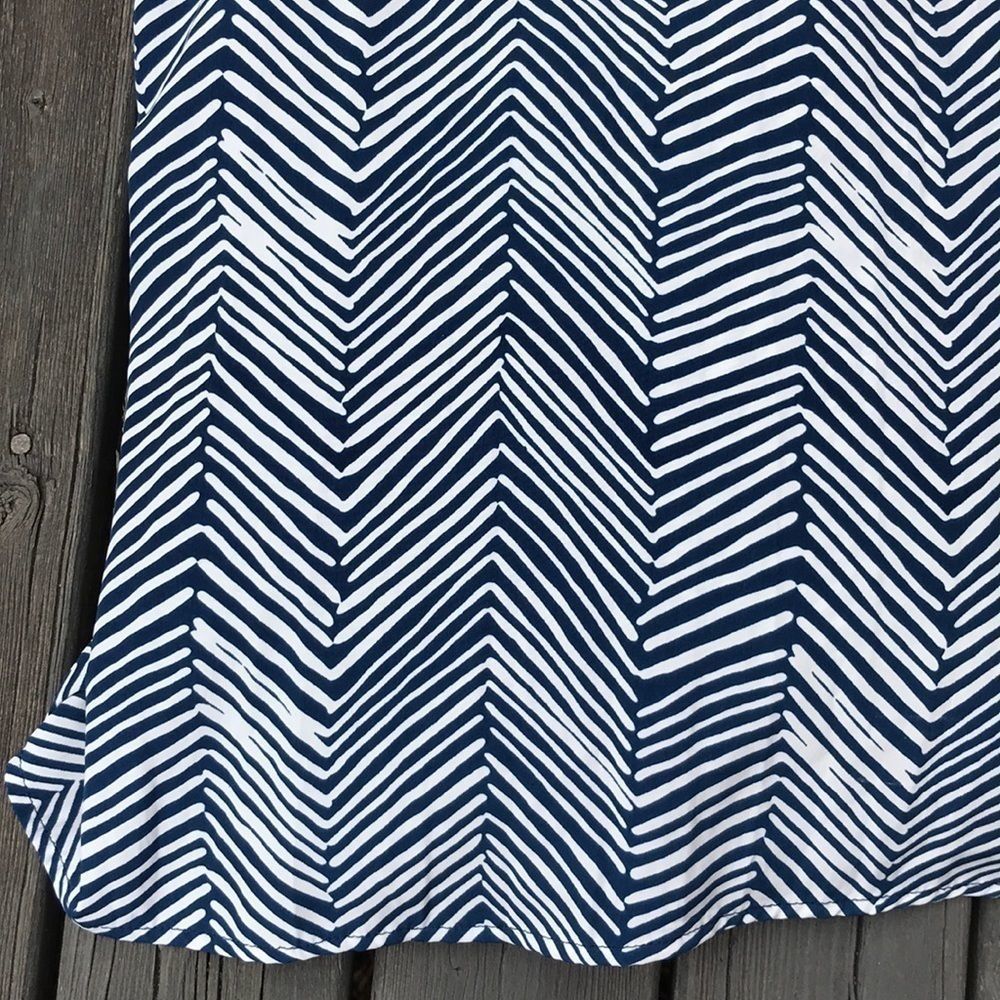 ALYA Navy/White Striped Racerback Crochet Top - Picture 4 of 8